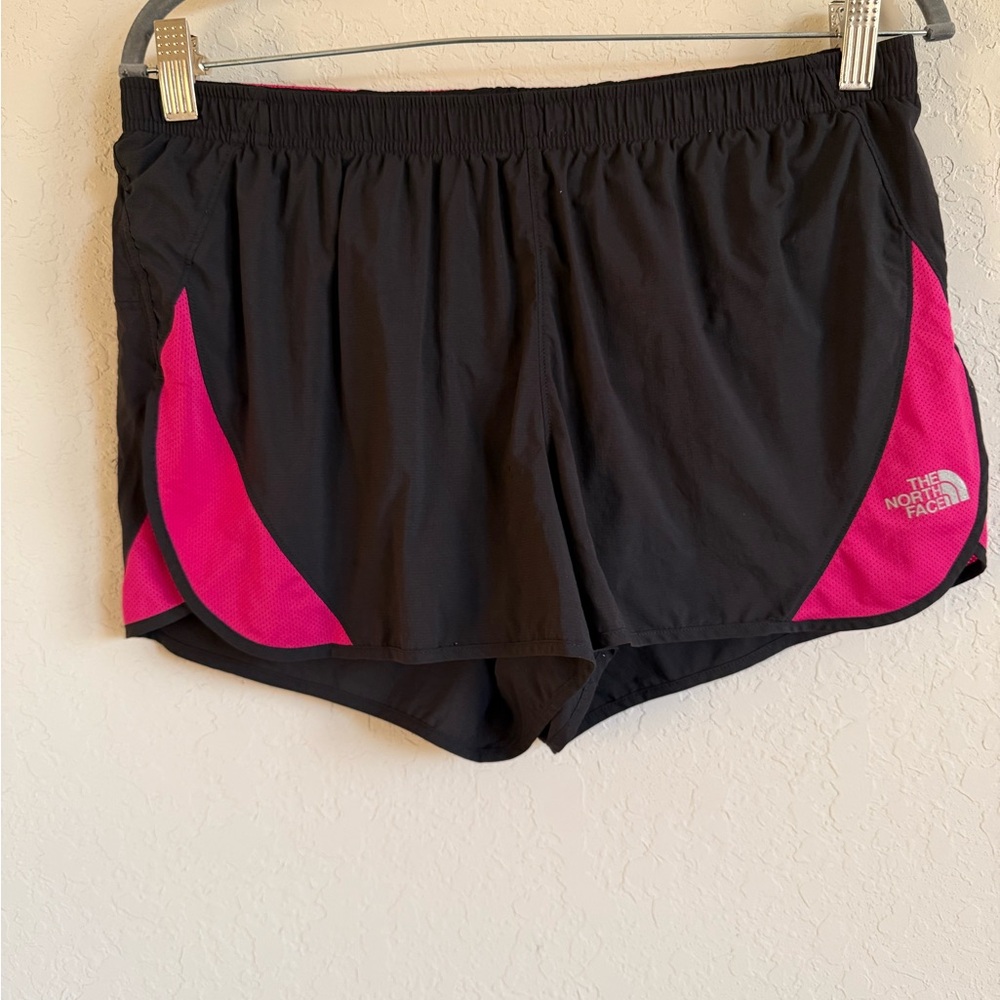 The North Face Women's Athletic Shorts in Black and Pink